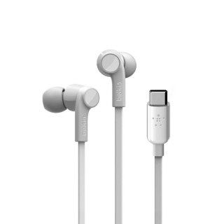 BELKIN ROCKSTAR INEAR HEADPHONE/WITH USB-C CONNECTOR WHITE