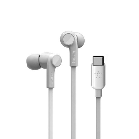 BELKIN ROCKSTAR INEAR HEADPHONE/WITH USB-C CONNECTOR WHITE