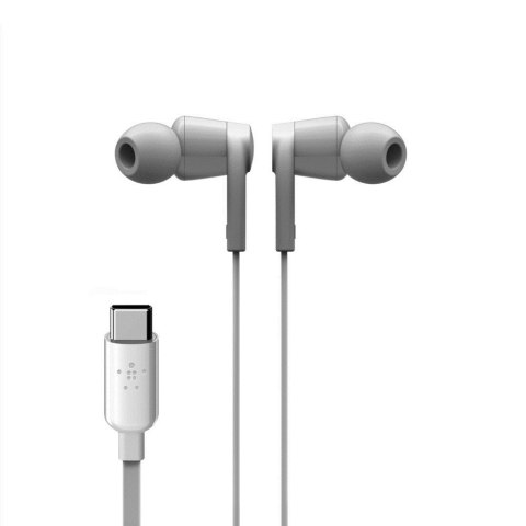 BELKIN ROCKSTAR INEAR HEADPHONE/WITH USB-C CONNECTOR WHITE