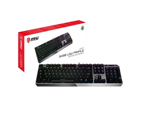 KLAWIATURA GAMING BLACK US VIGOR GK50 ELITE BW US MSI KLAWIATURA GAMING BLACK US VIGOR GK50 ELITE BW US MSI