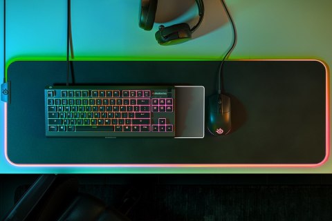 Klawiatura gamingowa SteelSeries Apex 3 Tenkeyless Klawiatura do gier Światło LED RGB Amerykańskie przewodowe przełączniki Whisp Klawiatura gamingowa SteelSeries Apex 3 Tenkeyless Klawiatura do gier Światło LED RGB Amerykańskie przewodowe przełączniki Whisp