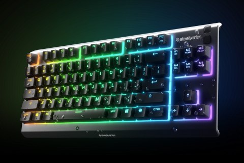Klawiatura gamingowa SteelSeries Apex 3 Tenkeyless Klawiatura do gier Światło LED RGB Amerykańskie przewodowe przełączniki Whisp Klawiatura gamingowa SteelSeries Apex 3 Tenkeyless Klawiatura do gier Światło LED RGB Amerykańskie przewodowe przełączniki Whisp