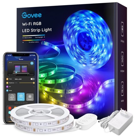 Govee H6110 10m; Taśma LED; Wi-Fi, Bluetooth, RGB Govee H6110 10m; Taśma LED; Wi-Fi, Bluetooth, RGB