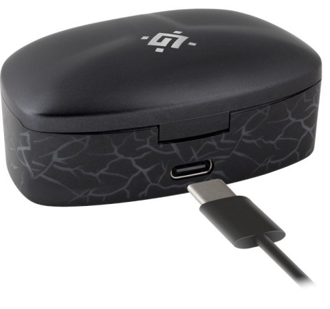 Słuchawki z mikrofonem Defender CyberDots 250 bezprzewodowe Bluetooth TWS czarne Słuchawki z mikrofonem Defender CyberDots 250 bezprzewodowe Bluetooth TWS czarne