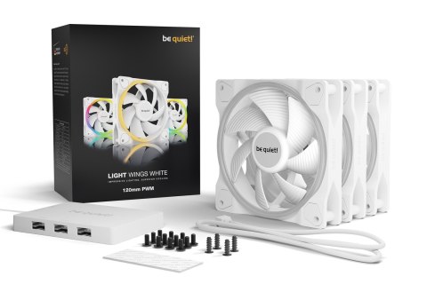 Wentylatory be quiet! LIGHT WINGS WHITE 120mm 3szt Wentylatory be quiet! LIGHT WINGS WHITE 120mm 3szt