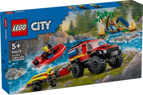 LEGO 60412 City - Terenowy wóz strażacki z łodzią ratunkową LEGO 60412 City - Terenowy wóz strażacki z łodzią ratunkową