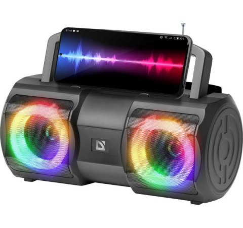 GŁOŚNIK DEFENDER BEATBOX 20 BLUETOOTH 20W LIGHT/BT/MIC/FM/USB/TF