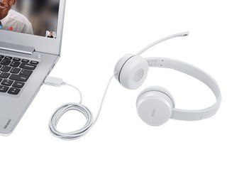 Słuchawki z mikrofonem Lenovo 110 (jasnoszare)