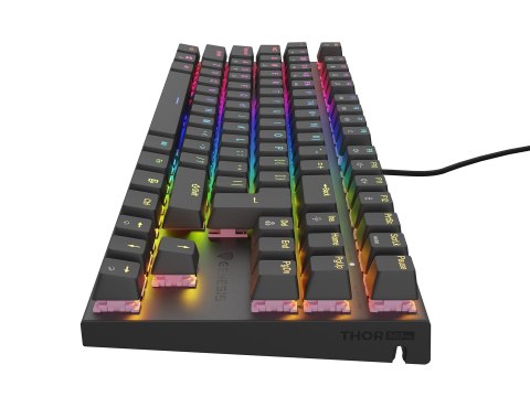 KLAWIATURA DLA GRACZY GENESIS THOR 303 TKL ES PODŚWIETLENIE RGB MECHANICZNA SILENT SWITCH CZARNA HOT