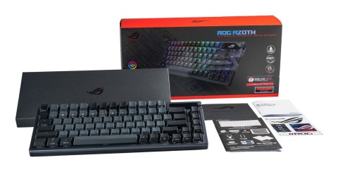 ASUS ROG Azoth klawiatura Gaming USB + RF Wireless + Bluetooth QWERTY Czarny ASUS ROG Azoth klawiatura Gaming USB + RF Wireless + Bluetooth QWERTY Czarny