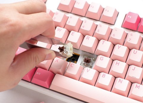Klawiatura gamingowa Ducky One 3 Gossamer TKL Pink - MX-Speed-Silver Klawiatura gamingowa Ducky One 3 Gossamer TKL Pink - MX-Speed-Silver