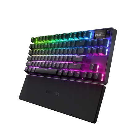 Klawiatura gamingowa SteelSeries Apex Pro TKL (2023), podświetlenie LED RGB, US, czarny, bezprzewodowy Klawiatura gamingowa SteelSeries Apex Pro TKL (2023), podświetlenie LED RGB, US, czarny, bezprzewodowy