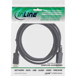 DisplayPort InLine 8K (UHD-2), czarny - 3m