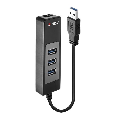 Lindy 43176 Hub USB 3.0 3 Ports, RJ-45 Lindy 43176 Hub USB 3.0 3 Ports, RJ-45