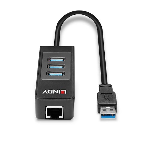 Lindy 43176 Hub USB 3.0 3 Ports, RJ-45 Lindy 43176 Hub USB 3.0 3 Ports, RJ-45