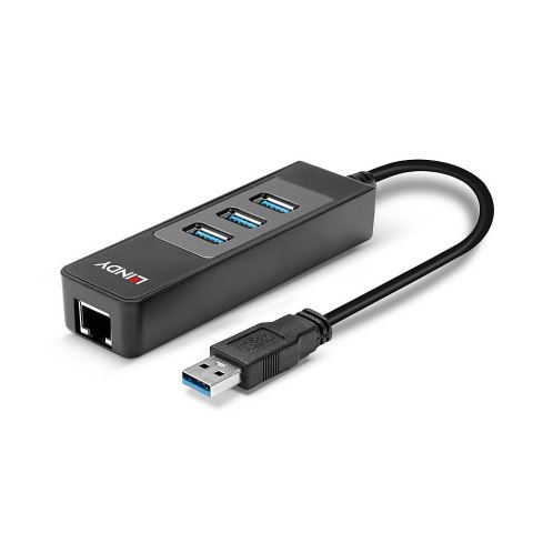 Lindy 43176 Hub USB 3.0 3 Ports, RJ-45 Lindy 43176 Hub USB 3.0 3 Ports, RJ-45
