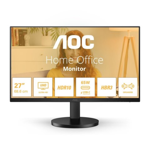 AOC B3 U27B3CF monitor komputerowy 68,6 cm (27") 3840 x 2160 px 4K Ultra HD LCD Czarny AOC B3 U27B3CF monitor komputerowy 68,6 cm (27") 3840 x 2160 px 4K Ultra HD LCD Czarny