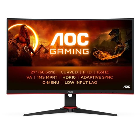 AOC G2 C27G2E/BK monitor komputerowy 68,6 cm (27") 1920 x 1080 px Czarny, Czerwony AOC G2 C27G2E/BK monitor komputerowy 68,6 cm (27") 1920 x 1080 px Czarny, Czerwony
