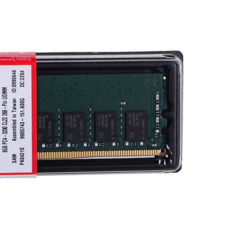 KINGSTON 8GB 3200MT/s DDR4 CL22 DIMM 1Rx8 KINGSTON 8GB 3200MT/s DDR4 CL22 DIMM 1Rx8