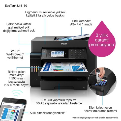 Epson Drukarka MFP ITS L15160 A3+ Epson Drukarka MFP ITS L15160 A3+