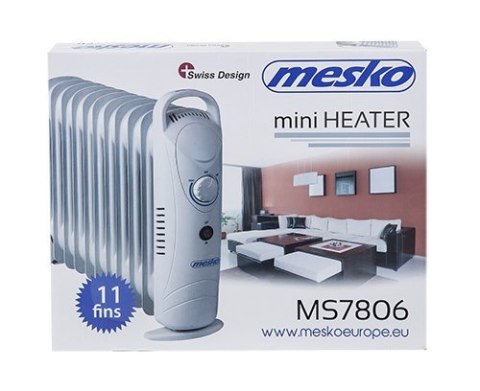 Grzejnik olejowy MESKO MS 7806 11 żeberek (1200W; 11; kolor biały)