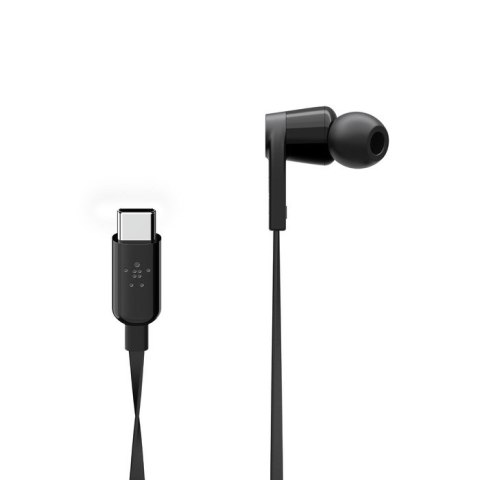 Belkin ROCKSTAR Słuchawki Przewodowa Douszny Połączenia/muzyka USB Type-C Czarny