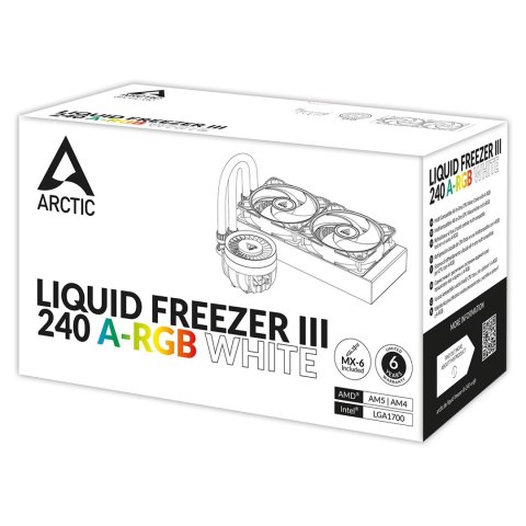 Chłodzenie wodne ARCTIC Liquid Freezer III 240 A-RGB all-in-one 12cm Biały Chłodzenie wodne ARCTIC Liquid Freezer III 240 A-RGB all-in-one 12cm Biały