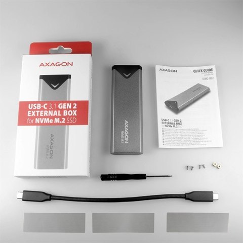 Obudowa dysku M.2 Axagon EEM2-UG2 USB-C 3.2 Gen 2 M.2 NVMe