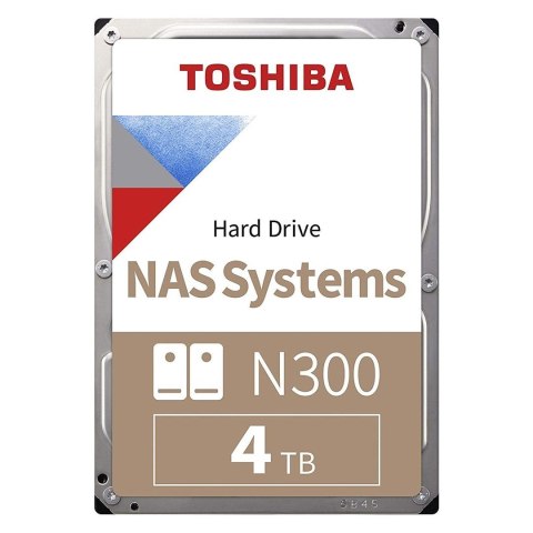 Toshiba N300 NAS dysk twardy 4 TB 7200 RPM 256 MB 3.5" Serial ATA III Toshiba N300 NAS dysk twardy 4 TB 7200 RPM 256 MB 3.5" Serial ATA III