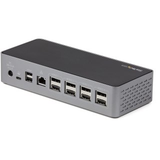 StarTech.com DK31C4DPPDUE stacja dokująca Przewodowa USB 3.2 Gen 2 (3.1 Gen 2) Type-C Czarny, Szary