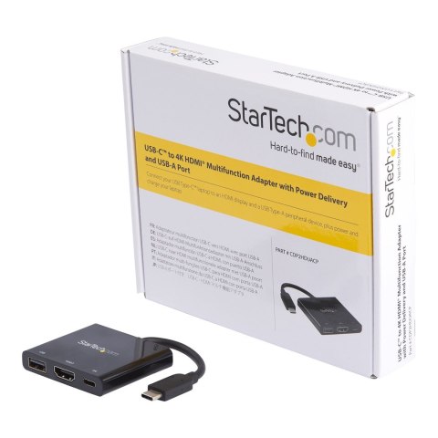 StarTech.com CDP2HDUACP stacja dokująca Przewodowa USB 3.2 Gen 1 (3.1 Gen 1) Type-C Czarny