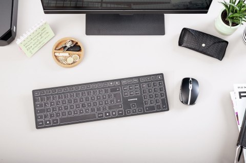 CHERRY KW 9100 SLIM klawiatura Uniwersalne RF Wireless + Bluetooth QWERTZ Niemiecki Czarny CHERRY KW 9100 SLIM klawiatura Uniwersalne RF Wireless + Bluetooth QWERTZ Niemiecki Czarny