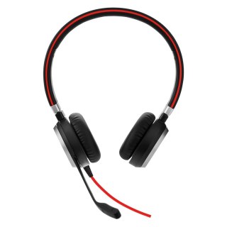 Słuchawki nauszne Jabra Evolve 40 MS Stereo, czarno-czerwone