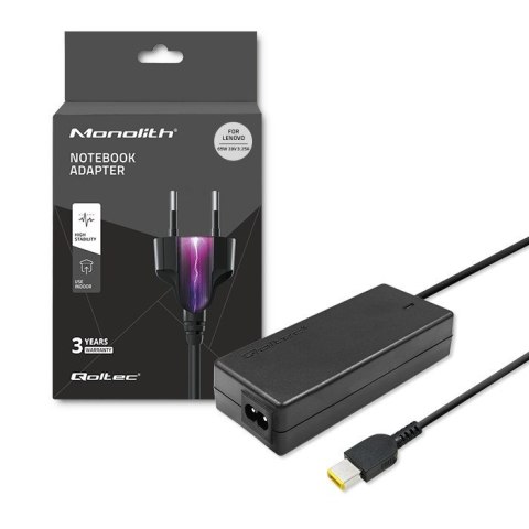 Zasilacz Qoltec 50053.65W.LEN do notebooka Lenovo (20 V; 3,25 A; 65W; Slim Tip ) Zasilacz Qoltec 50053.65W.LEN do notebooka Lenovo (20 V; 3,25 A; 65W; Slim Tip )