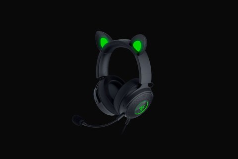 Razer Wired, Nauszne, Czarny, Zestaw słuchawkowy do gier, Kraken V2 Pro, Kitty Edition Razer Wired, Nauszne, Czarny, Zestaw słuchawkowy do gier, Kraken V2 Pro, Kitty Edition