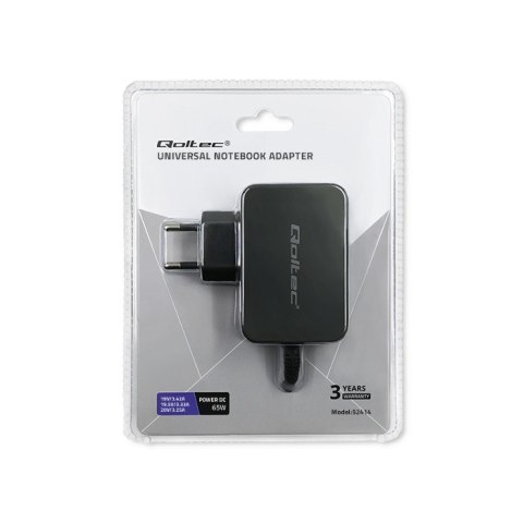 QOLTEC ZASILACZ DO LAPTOPA UNIWERSALNY 65W | +10 WTYCZEK QOLTEC ZASILACZ DO LAPTOPA UNIWERSALNY 65W | +10 WTYCZEK