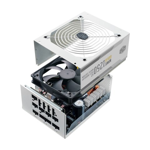 COOLER MASTER ZASILACZ MWE Gold V2, FM 1250W ATX3.0 A/EU-White COOLER MASTER ZASILACZ MWE Gold V2, FM 1250W ATX3.0 A/EU-White