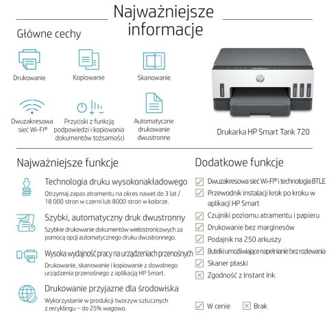 Urządzenie wielofunkcyjne Hp Smart Tank 720 Urządzenie wielofunkcyjne Hp Smart Tank 720