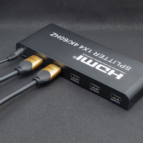 QOLTEC ROZDZIELACZ SPLITTER 4XHDMI 4KX2K | 6GB/S | 60HZ