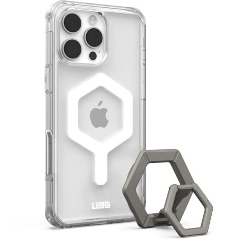 UAG Plyo Magsafe Bundle - obudowa ochronna do iPhone 16 Pro Max kompatybilna z MagSafe oraz podstawka Magnetic Ring Stand (ice-w UAG Plyo Magsafe Bundle - obudowa ochronna do iPhone 16 Pro Max kompatybilna z MagSafe oraz podstawka Magnetic Ring Stand (ice-w
