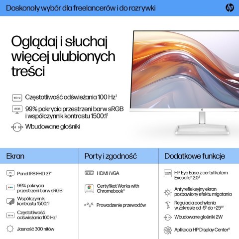 MONITOR HP LED IPS 27" 527sa (94F48E9) 100Hz MONITOR HP LED IPS 27" 527sa (94F48E9) 100Hz