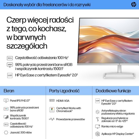 MONITOR HP LED IPS 27" 527sf (94F44E9) 100Hz MONITOR HP LED IPS 27" 527sf (94F44E9) 100Hz