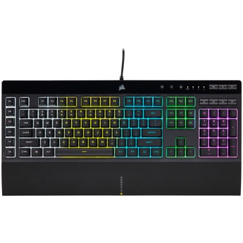 Corsair K55 RGB PRO klawiatura Gaming USB QWERTZ Niemiecki Czarny Corsair K55 RGB PRO klawiatura Gaming USB QWERTZ Niemiecki Czarny