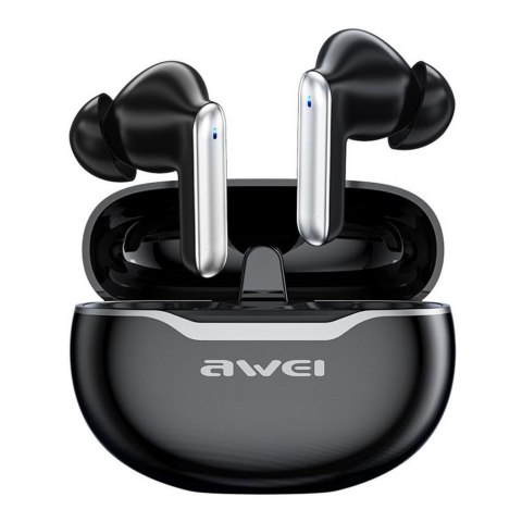 Słuchawki z mikrofonem Awei T50 TWS Bluetooth + stacja dokująca - czarne Słuchawki z mikrofonem Awei T50 TWS Bluetooth + stacja dokująca - czarne