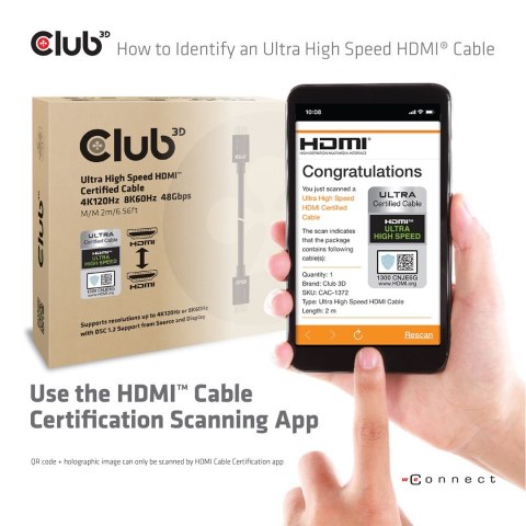 Kabel Cllub3D CAC-1372 Ultra High Speed HDMI™