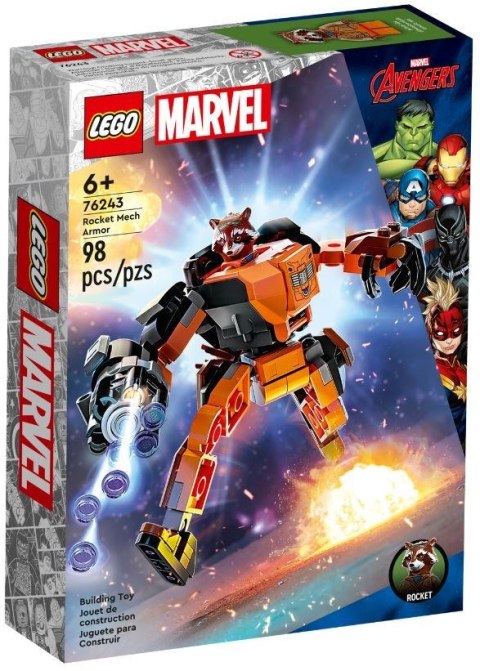 LEGO SUPER HEROES 76243 MECHANICZNA ZBROJA ROCKETA LEGO SUPER HEROES 76243 MECHANICZNA ZBROJA ROCKETA