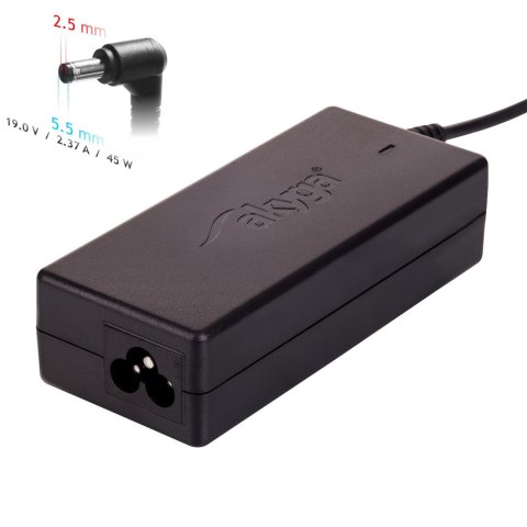 Akyga AK-ND-61 adapter zasilający/ inwentor Wewnętrzna 45 W Czarny Akyga AK-ND-61 adapter zasilający/ inwentor Wewnętrzna 45 W Czarny