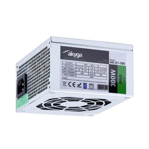 Akyga AK-S1-300 moduł zasilaczy 300 W 20+4 pin ATX SFX Srebrny Akyga AK-S1-300 moduł zasilaczy 300 W 20+4 pin ATX SFX Srebrny