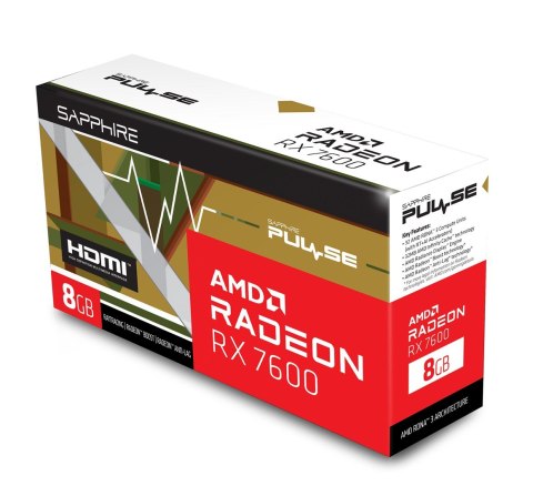 Karta Graficzna SAPPHIRE PULSE AMD Radeon RX 7600 GAMING OC 8G Karta Graficzna SAPPHIRE PULSE AMD Radeon RX 7600 GAMING OC 8G