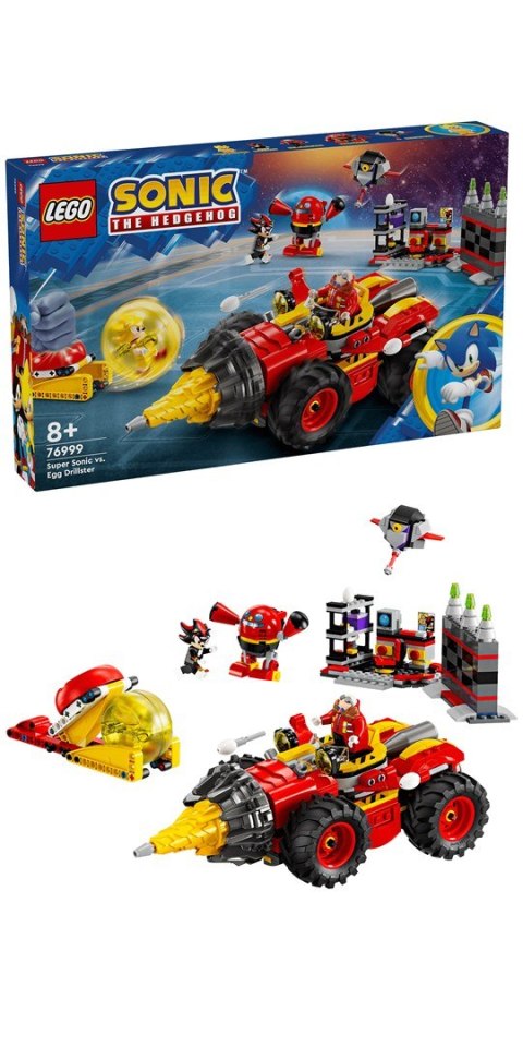 LEGO SONIC THE HEDGEHOG 76999 Super Sonic kontra Egg Drillster LEGO SONIC THE HEDGEHOG 76999 Super Sonic kontra Egg Drillster